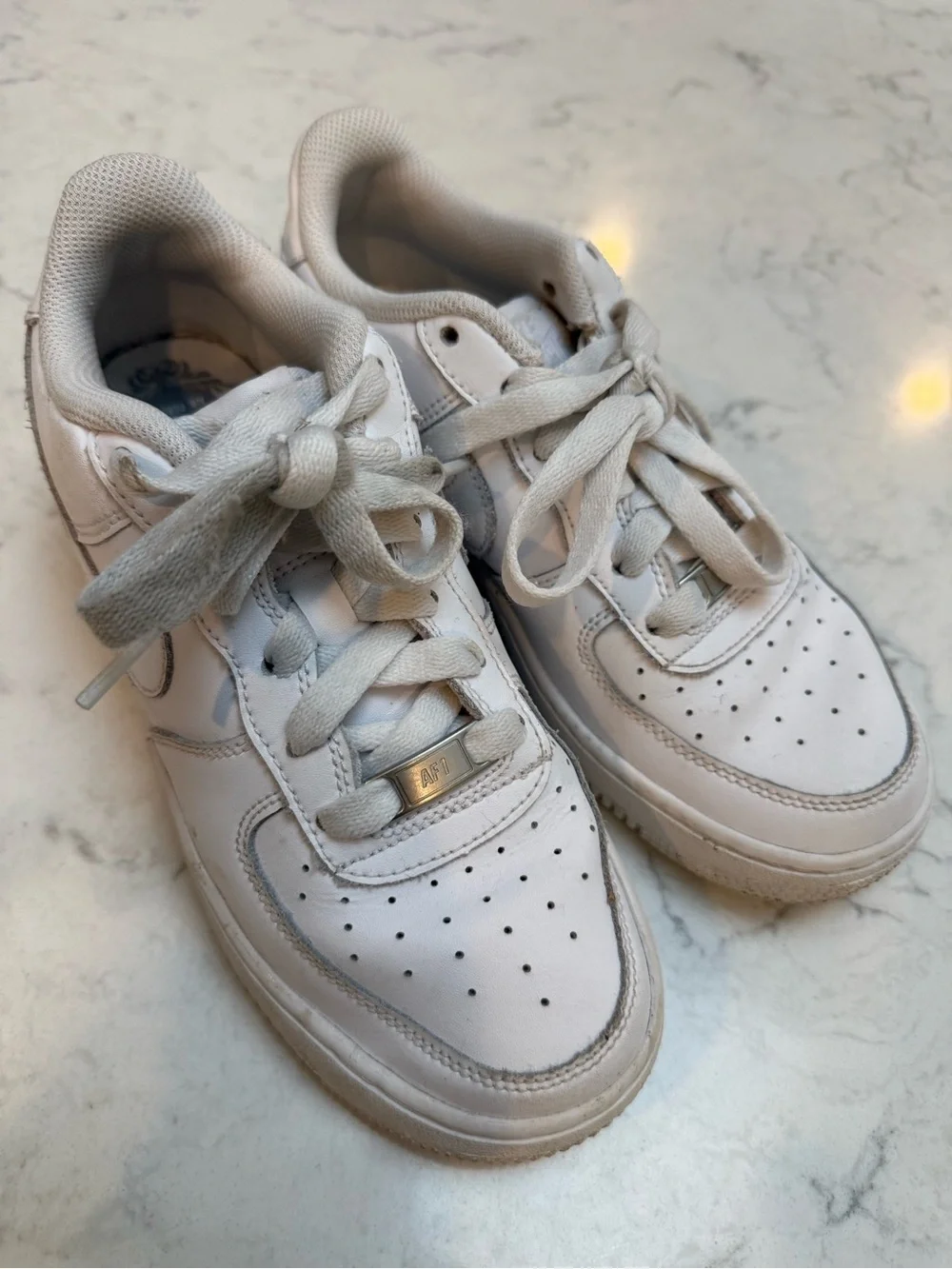 Nike youth Air Force 1 Sneakers with Subtle Swoosh